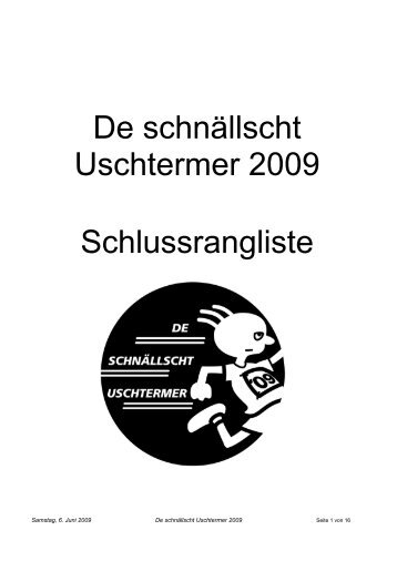 Rangliste dsu 2009.pdf - TV Uster