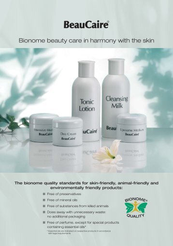 Bionome beauty care in harmony with the skin - Dr-baumann ...