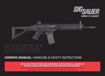 owners manual: handling & safety instructions - Sig Sauer