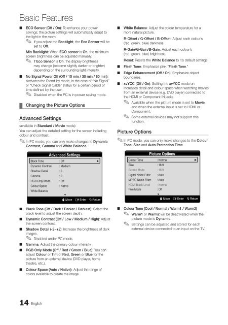 Samsung TV - LE40C550  User manual