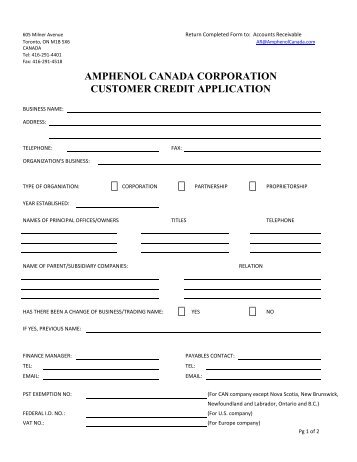 Credit Application Form.pdf - Amphenol Canada
