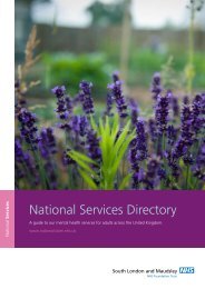 National Services Directory - SLaM National Services