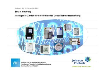 Smart Metering – Intelligente Zähler für eine effiziente - VDI Stuttgart