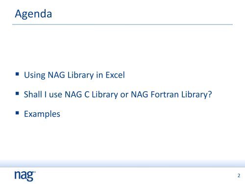 Using Excel, Visual Basic and NAG's Numerical Libraries â getting ...