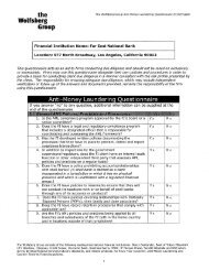 BSA/AML Questionnaire - Far East National Bank