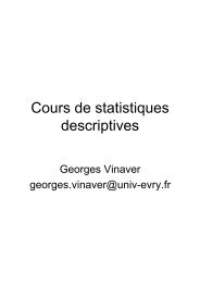 Cours de statistiques descriptives