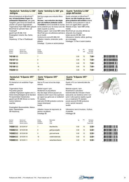 Catalogo sicurezza sul lavoro 2013/2014 - Steinemann AG