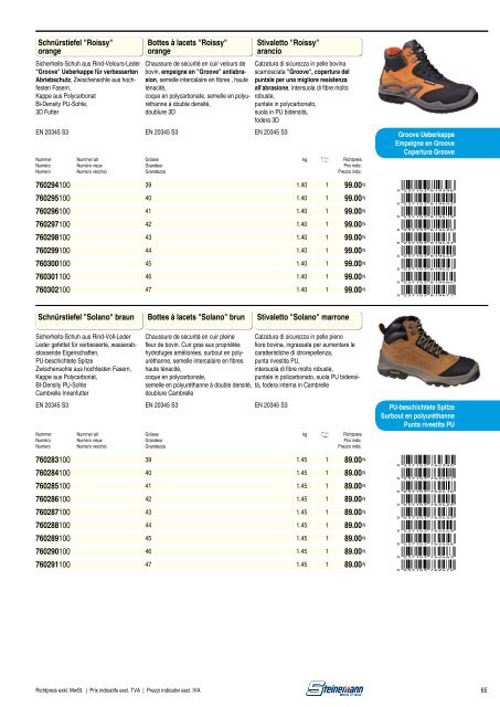 Catalogo sicurezza sul lavoro 2013/2014 - Steinemann AG