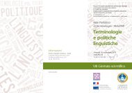 Terminologie e politiche linguistiche - Servizio linguistico (SeLdA)