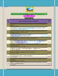 IJMT ISSN: 2249-1058 - International Journals of Multidisciplinary ...