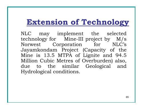 Neyveli Lignite Corporation: Problems and Needs - Office of Fossil ...