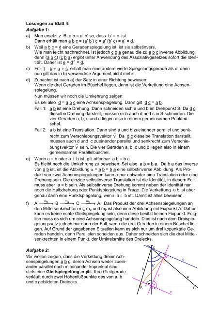 LÃ¶sungen zu Blatt 4 - Mohr.lehrer.belwue.de