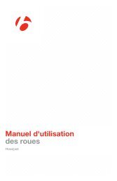 Manuel d'utilisation des roues - Bontrager