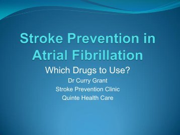 Atrial Fibrillation - The Stroke Network of Southeastern Ontario