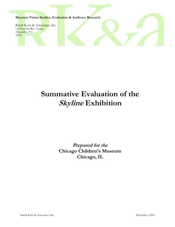 Summative Evaluation of the Skyline Exhibition - ExhibitFiles