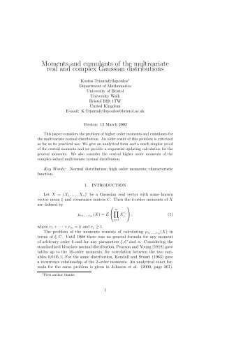 Moments and cumulants of the multivariate real and complex ...