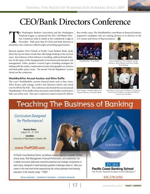 official publication of the washington bankers association - Media ...