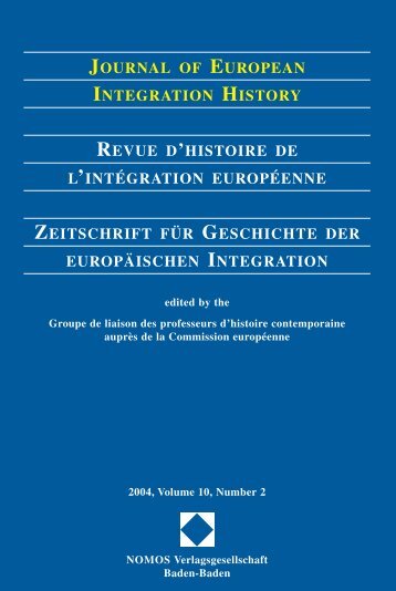 journal of european integration history revue d'histoire de l ...