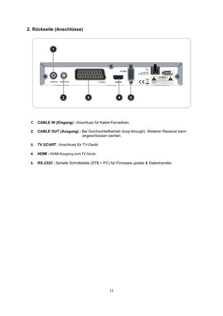 Bedienungsanleitung Octagon SF-418 SE SD DVB-C Kabelreceiver