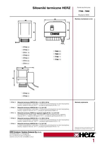 1 SiÅowniki termiczne HERZ