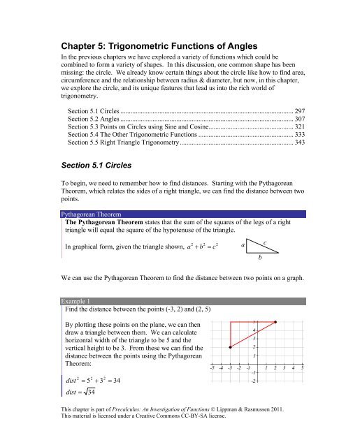 Chapter 5 Trigonometric Functions Of Angles Opentextbookstore Chapter 5 Trigonometric Functions Of Angles Opentextbookstore