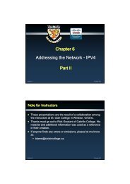 Chapter 6 Addressing the Network - IPV4 Part II