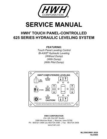 SERVICE MANUAL - HWH Corporation