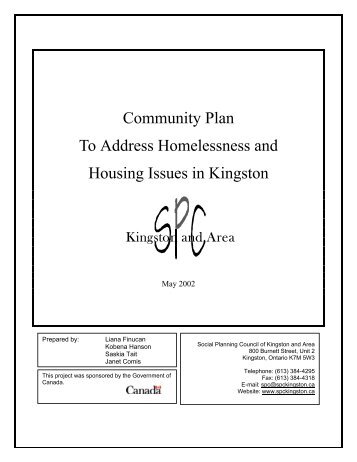 Community Plan to address Homelessness and Housing issue in ...