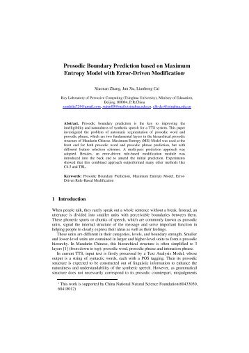 Prosodic Boundary Prediction based on Maximum Entropy Model ...