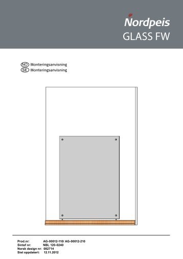 Monteringsanvisning Glass FW - Nordpeis