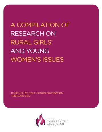 a compilation of research on rural girls' and young women's issues