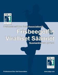 Frisbeegolfin viralliset säännöt - Professional Disc Golf Association