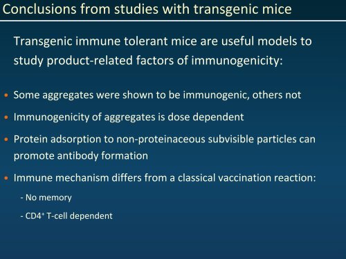 Protein Aggregation and Immunogenicity