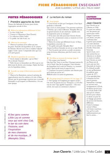FICHE LITTLE LOU - Cercle Gallimard de l'enseignement