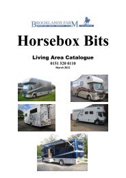 Horsebox Bits - Brooklands Farm