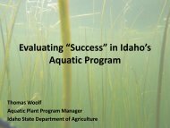 Evaluating âSuccessâ in Idaho's Aquatic Program - Invasive Plant ...