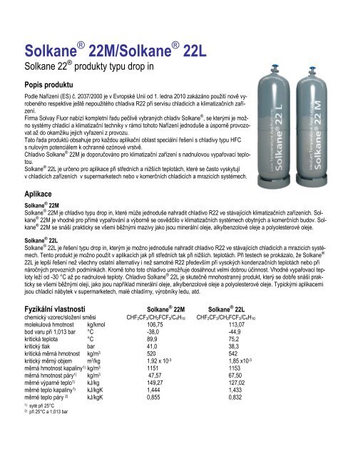 Solkane® 22M/Solkane® 22L - KOVOSLUŽBA OTS, as