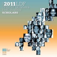 of the 2011 Scholars to - NAACP Legal Defense and Educational ...