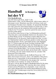 Handball in Kempenâ€¦ bei der VT