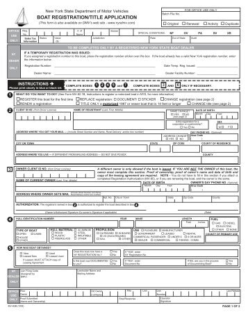 MV-82-B (Boat Registration/Title Application) - Genesee County