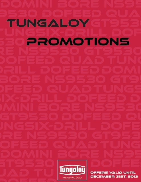 Tungaloy 2013 Promos - Discount-Tools.com