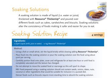 Soaking Solution Recipe