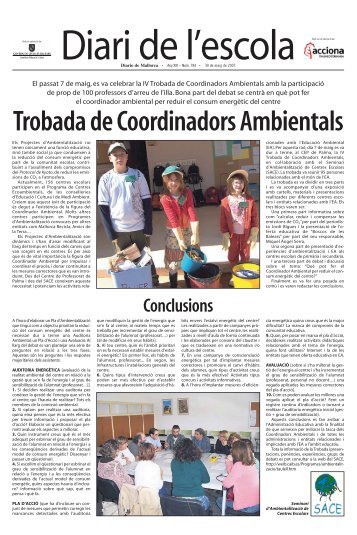 Trobada de Coordinadors Ambientals - Diario de Mallorca