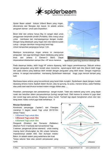 Spider Beam Adalah Fullsize 3-Band Beam Yang Ringan, Dikonstruksi.