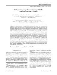 Distinguishing benign from malignant gallbladder wall thickening ...