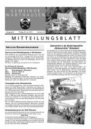Amtliche Bekanntmachungen - Warthausen