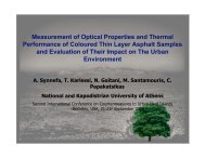 Measurement of Optical Properties and Thermal Performance of ...