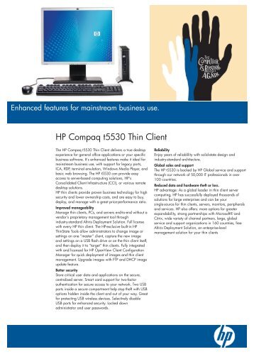 PSG Commercial Thin Client Datasheet - Forestals