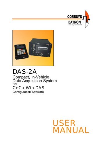 USER MANUAL - Corrsys-Datron