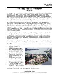 Pathology Residency Program - Pathology - University of Washington